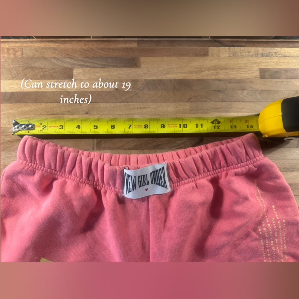 Kids Coral Sweatpants with Flame Design - Picture 4 of 4